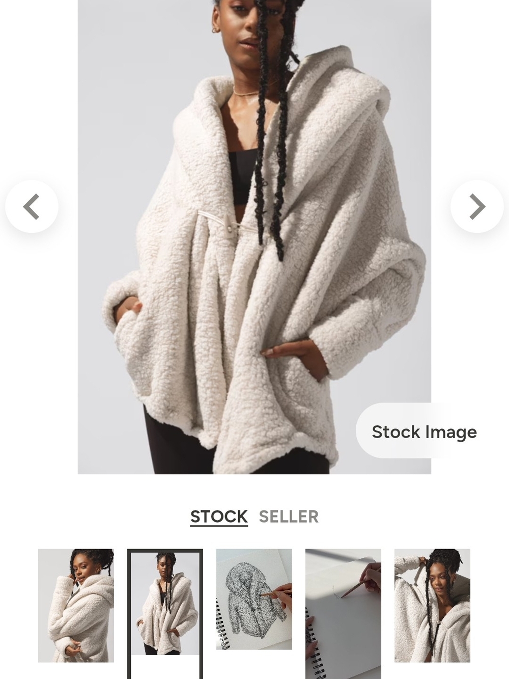 Popflex Faux Sherpa Cocoon Coat L/XL